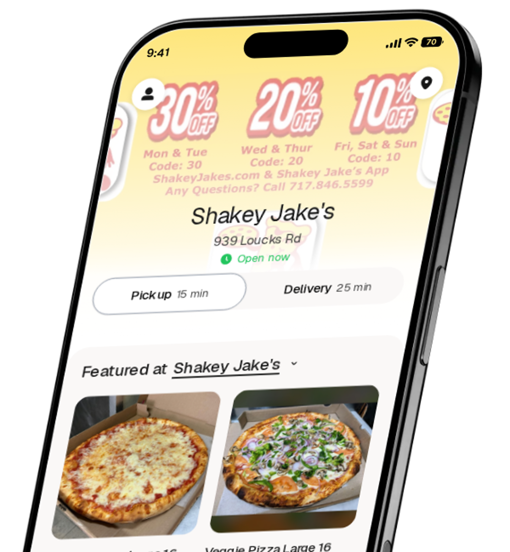 Shakey Jake's app preview