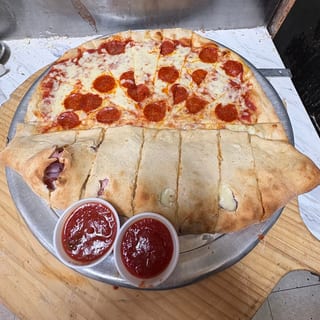 Large Pizzoli 1/2Pizza 1/2 Boli