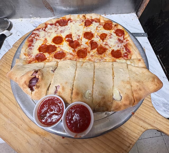 Large Pizzoli 1/2Pizza 1/2 Boli.